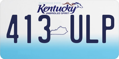 KY license plate 413ULP