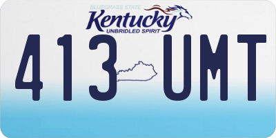 KY license plate 413UMT