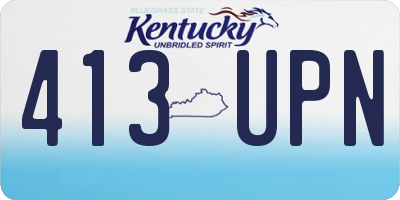 KY license plate 413UPN