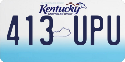 KY license plate 413UPU