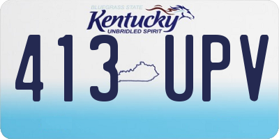 KY license plate 413UPV