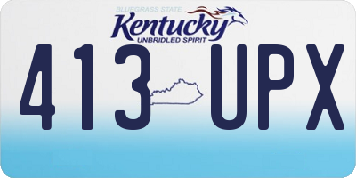 KY license plate 413UPX