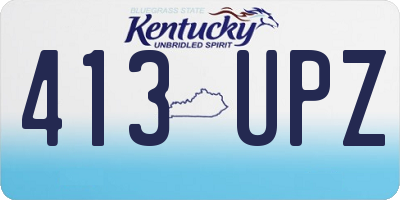 KY license plate 413UPZ