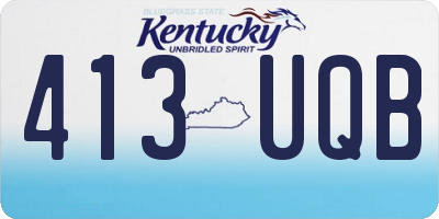 KY license plate 413UQB