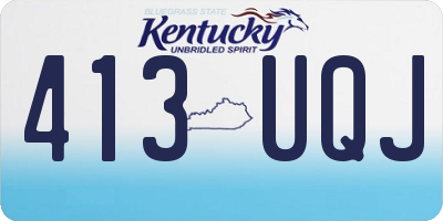 KY license plate 413UQJ