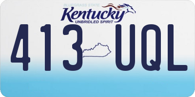 KY license plate 413UQL
