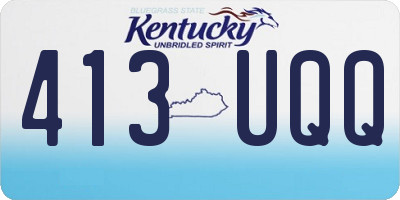 KY license plate 413UQQ