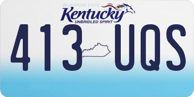 KY license plate 413UQS