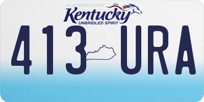 KY license plate 413URA