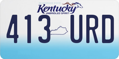 KY license plate 413URD