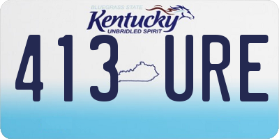 KY license plate 413URE