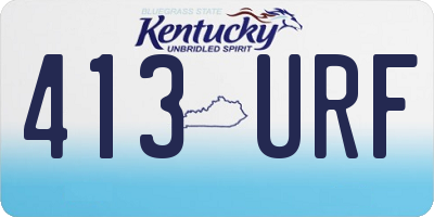 KY license plate 413URF