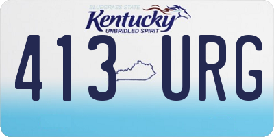 KY license plate 413URG