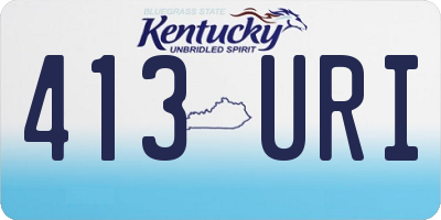KY license plate 413URI