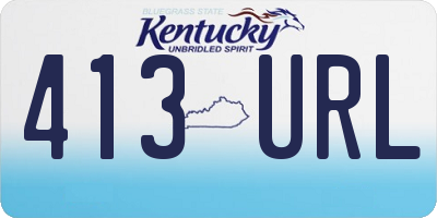 KY license plate 413URL
