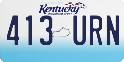 KY license plate 413URN