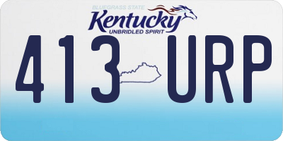 KY license plate 413URP