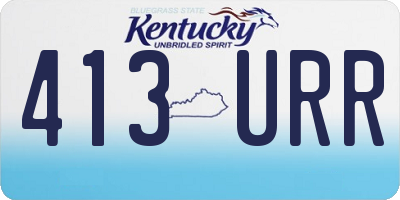 KY license plate 413URR