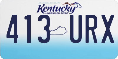 KY license plate 413URX