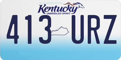 KY license plate 413URZ