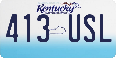 KY license plate 413USL