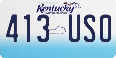 KY license plate 413USO