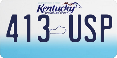 KY license plate 413USP