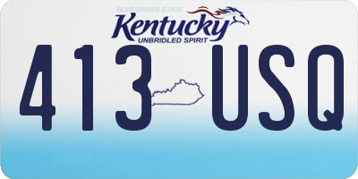 KY license plate 413USQ
