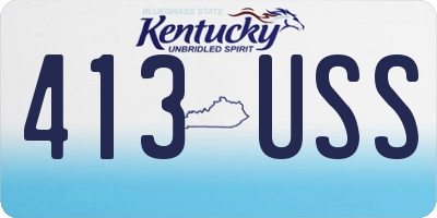 KY license plate 413USS