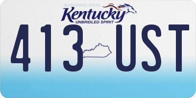 KY license plate 413UST