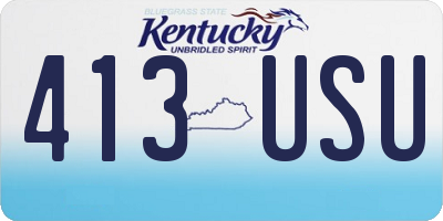 KY license plate 413USU