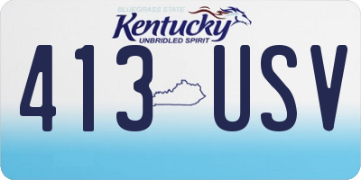 KY license plate 413USV