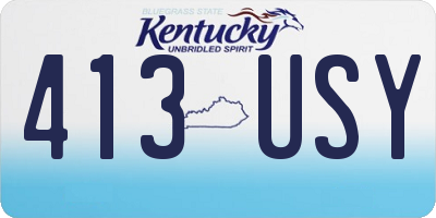 KY license plate 413USY