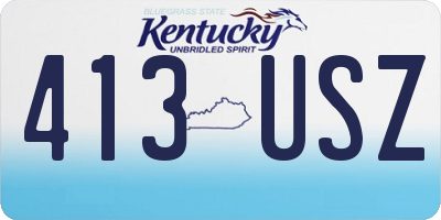 KY license plate 413USZ