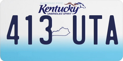 KY license plate 413UTA