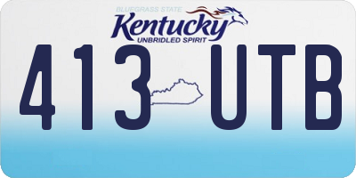 KY license plate 413UTB