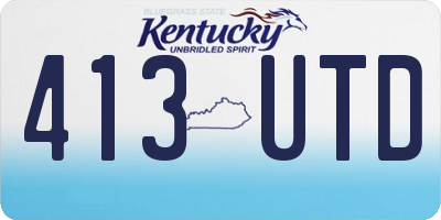 KY license plate 413UTD