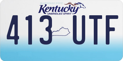 KY license plate 413UTF