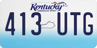 KY license plate 413UTG