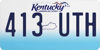 KY license plate 413UTH