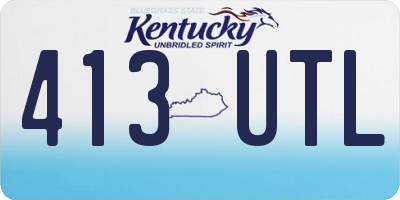 KY license plate 413UTL