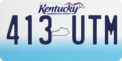 KY license plate 413UTM
