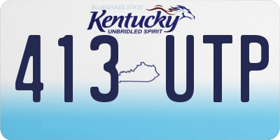 KY license plate 413UTP