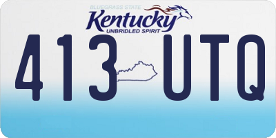 KY license plate 413UTQ