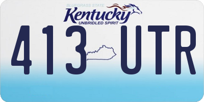 KY license plate 413UTR
