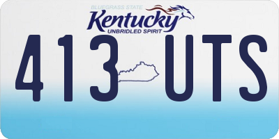 KY license plate 413UTS