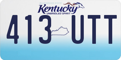 KY license plate 413UTT