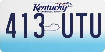 KY license plate 413UTU