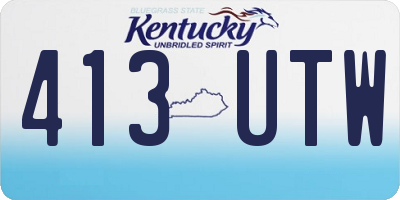 KY license plate 413UTW