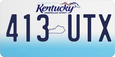 KY license plate 413UTX